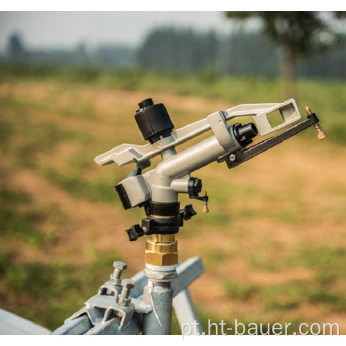 Sistema de irrigação por aspersão agrícola com economia de energia para agricultura